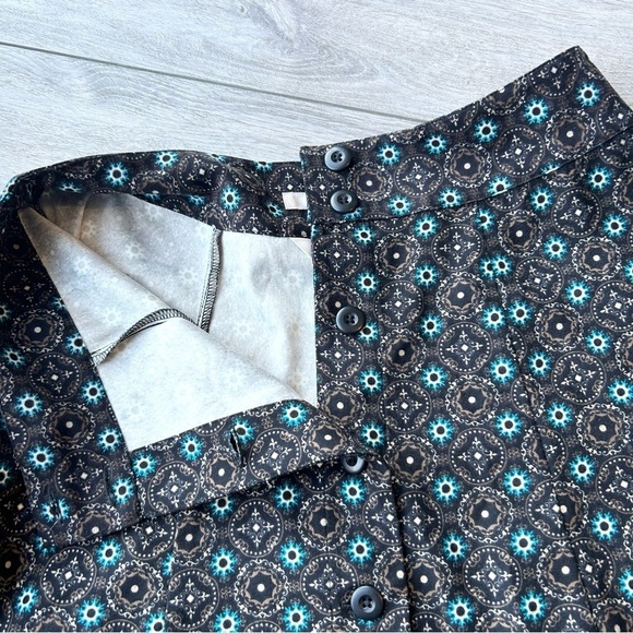 Christopher & Banks Printed Button Front A Line Midi Skirt - Picture 5 of 13